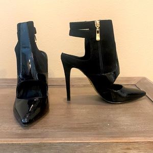 Black spike heels